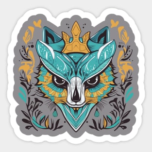 Illustration of a wolf mandala Sticker